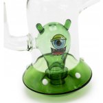 GRACE GLASS Skleněný bong s perkolací Green Alien 18cm – Zboží Mobilmania