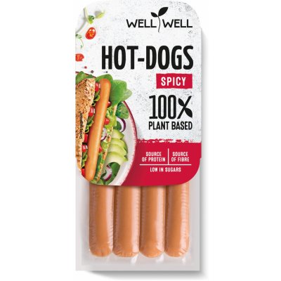 Well Well Párky Vegi Hot-Dogs pikantní 200 g – Zboží Dáma
