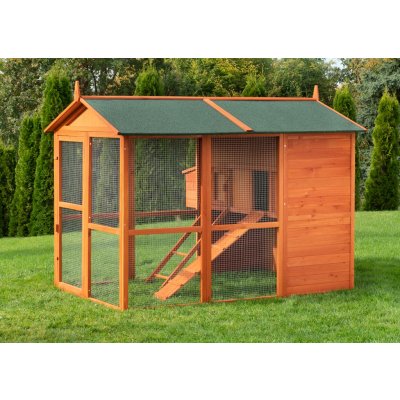 Kurnikarna Kurník s výběhem hnědý KK15XL 191,5 x 151 x 147,5 cm – Zboží Mobilmania