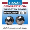 Výroba nástrahy Hanák Competition Tungstenové Hlavičky Diamond Černé Niklové 2,5 mm