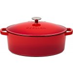 Gerlach Litinový hrnec s pokl. NATUR 31 cm 5,5 l oválný červený – Zboží Dáma