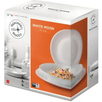 Bormioli Rocco sada talířů White Moon 18 ks – Zboží Dáma