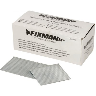 Hřebík 50 × 1,25 mm (5 000 ks) 18G pozink Fixman 353998 – HobbyKompas.cz