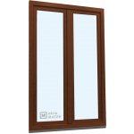 Kömmerling balkonové dveře 70 AD O+OS klapačka pravé ořech/bílá 120 x 220 cm jednostranná klika + madýlko + PVC rám – Hledejceny.cz
