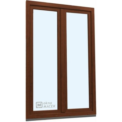 Kömmerling balkonové dveře 70 AD O+OS klapačka pravé ořech/bílá 120 x 220 cm jednostranná klika + madýlko + PVC rám – Hledejceny.cz