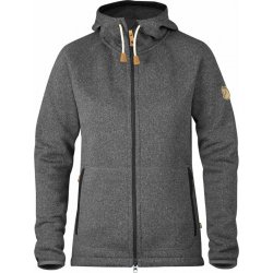 Fjällräven Outdoorová mikina Övik Fleece Hoodie W Dark Grey