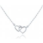 Minet Zlatý náhrdelník z bílého zlata se srdíčky JMG0244WSN48 – Zbozi.Blesk.cz