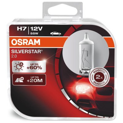 Osram Silverstar H7 PX26d 12V 55W 2ks – Zboží Mobilmania