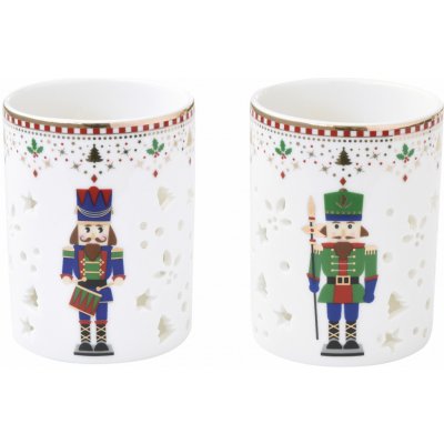 Easy Life Sada dvou porcelánových vánočních svícnů Nutcracker – Hledejceny.cz