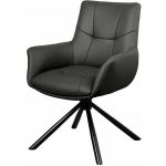 Interior De 2 ks Signature černá pravá kůže otočná 2SET47469 – Hledejceny.cz