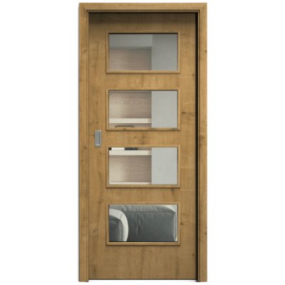 Sapeli Swing Komfort M49 posuvné dub sukatý 70 x 197 cm Čiré sklo – Hledejceny.cz