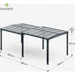 Blumfeldt Pantheon Cortina Solid Sky Expand zahradní altán 3x6 Světle šedá – Zboží Dáma