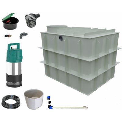 Mravec Plast Nádrž na dešťovou vodu s čerpadlem samonosná hranatá 8 m³ – Zboží Mobilmania