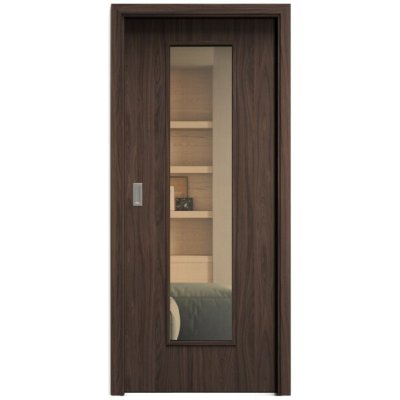 Sapeli Elegant Komfort M55 posuvné ořech 60 x 197 cm Planibel bronz – Hledejceny.cz