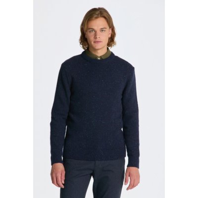 Gant Wool Neps C-neck modrá – Zboží Dáma
