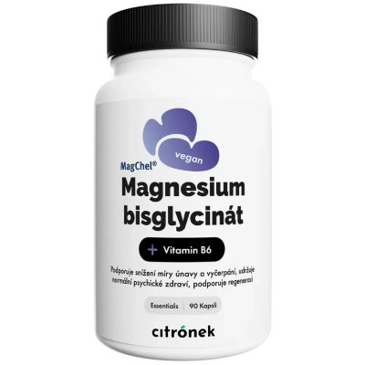 Citronek Magnesium Bisglycinát + B6 90 veganských kapslí – Hledejceny.cz