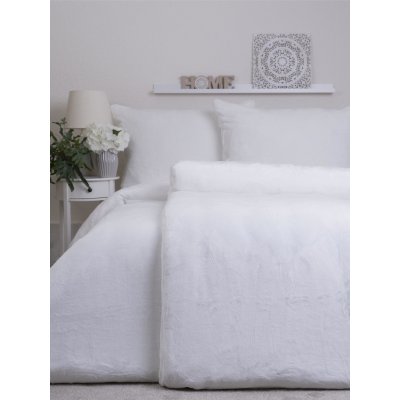 MKLuzkoviny.cz Povlečení mikroplyš Exclusive – Laura bílá 140x200 70x90 – Zboží Dáma