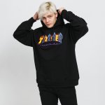 THRASHER DOUBLE FLAME LOGO HOOD Black