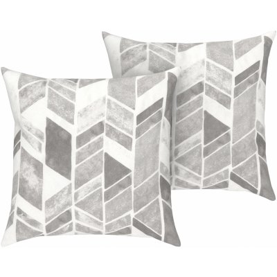 LIVARNO home z mikrovláknitého saténu geometrický vzor bílá šedá 50 x 60 cm – Zbozi.Blesk.cz