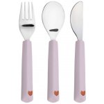 Lässig Cutlery with Silicone Handle Happy Rascals Heart lavender 3 ks – Zboží Dáma