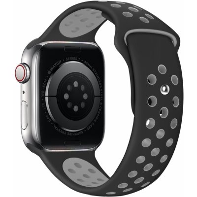 Eternico Sporty pro Apple Watch 42mm / 44mm / 45mm Elephant Gray and Black AET-AWSP-GraBl-42 – Zboží Živě