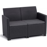 Allibert CLAIRE 2 SEATERS SOFA grafit – Zboží Mobilmania