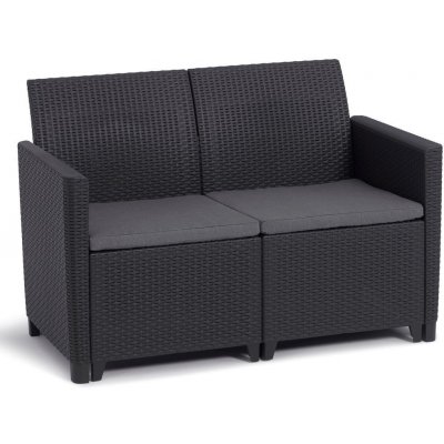 Allibert CLAIRE 2 SEATERS SOFA grafit – Zboží Mobilmania