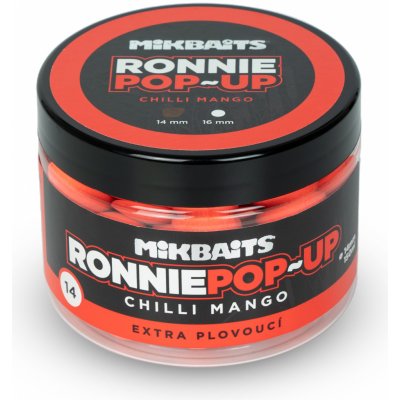 Mikbaits Plovoucí Boilies Ronnie Pop-Up 150 ml 14 mm Chilli Mango – Zboží Dáma