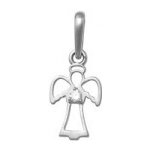 KA 8222W Zlatý přívěsek anděl s kamenem z bílého zlata – Zboží Mobilmania