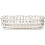 Ferm Living Koš na ovoce keramika bílá 30 x 8,5 cm – Hledejceny.cz