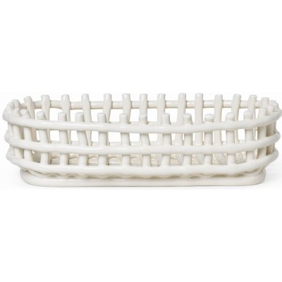 Ferm Living Koš na ovoce keramika bílá 30 x 8,5 cm – Hledejceny.cz