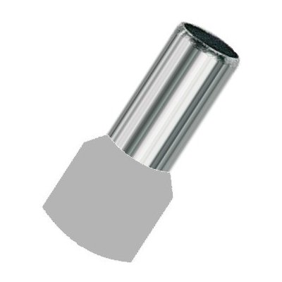 Kabelová dutinka lisovací, jednoduchá, izolovaná-šedá, průřez vodiče 0,75mm2, délka bez izolace 10mm – Zbozi.Blesk.cz
