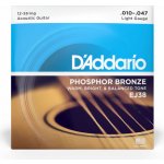 D'ADDARIO EJ38 Phosphor Bronze 12 Light - .010 - .047 – Zboží Dáma