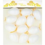 Plastové vejce bílé 6 cm, – Zboží Mobilmania