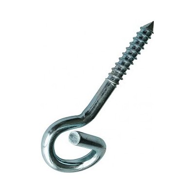 Hák houpačkový s vrutem bílý galvanický zinek 160 x 10,6 mm 1280-11 10 ks – Hledejceny.cz