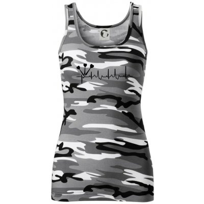 EKG šipky dámské Maskáčové tílko Šedý maskáč – Zboží Dáma