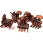 Hnědé skřipce na vlasy, 5 ks – Zboží Dáma