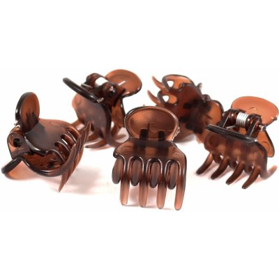 Hnědé skřipce na vlasy, 5 ks – Zboží Dáma