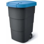 Wheeler 110 l s kolečky a víkem Velký Univerzální plastový modrý – Zboží Mobilmania