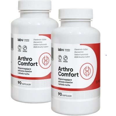 Lab V Arthro Comfort Komplexní podpora zdraví kloubů a pohybového aparátu pro psy a kočky 2 x 90 kapslí – Hledejceny.cz