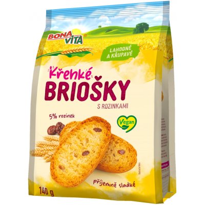 BonaVita Křehké briošky s rozinkami 140 g – Zbozi.Blesk.cz