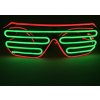 Párty brýle RAVEON Svítící brýle Shutter style multicolor | Červená & Zelená