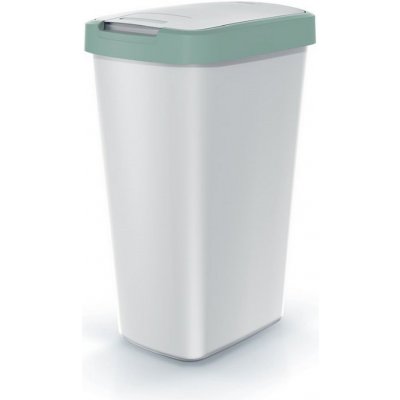 Prosperplast Odpadkový koš s barevným víkem, 45 l, zelená / šedá