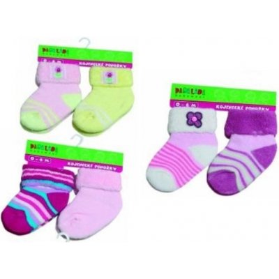 Pidilidi Kojenecké ponožky froté 2 páry Odstíny růžové – Zboží Dáma