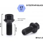 Kolový šroub M14x1,5x27 koule R14, klíč 17, S17D27R14PI-BLACK výška 46 – Sleviste.cz