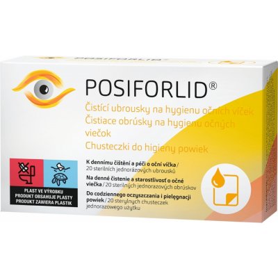 POSIFORLID Čistící ubrous.na hyg.očních víček 20ks – Zboží Dáma