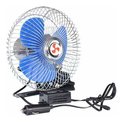Ventilátor do auta otočný kovový 15 cm 24V na klip – Zboží Živě