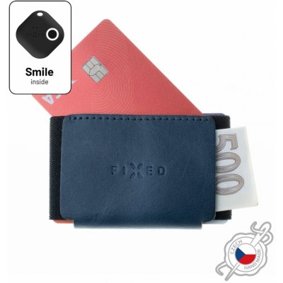 Fixed kožená Smile Tiny Wallet se smart trackerem Smile Pro modrá FIXSM-STN2-BL