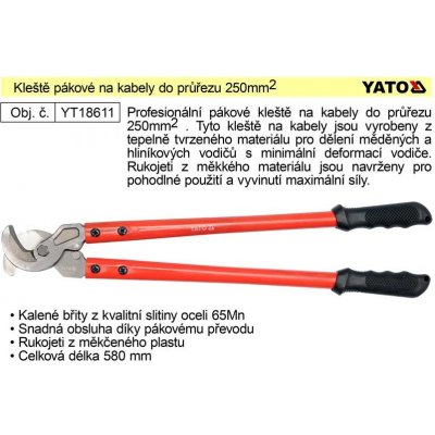 YATO Kleště pákové na kabely do průměru 250mm2 – Hledejceny.cz