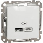 Schneider Electric SDD111402 Sedna Design Dvojitá USB A+C nabíječka 2.4A, Bílá – Hledejceny.cz